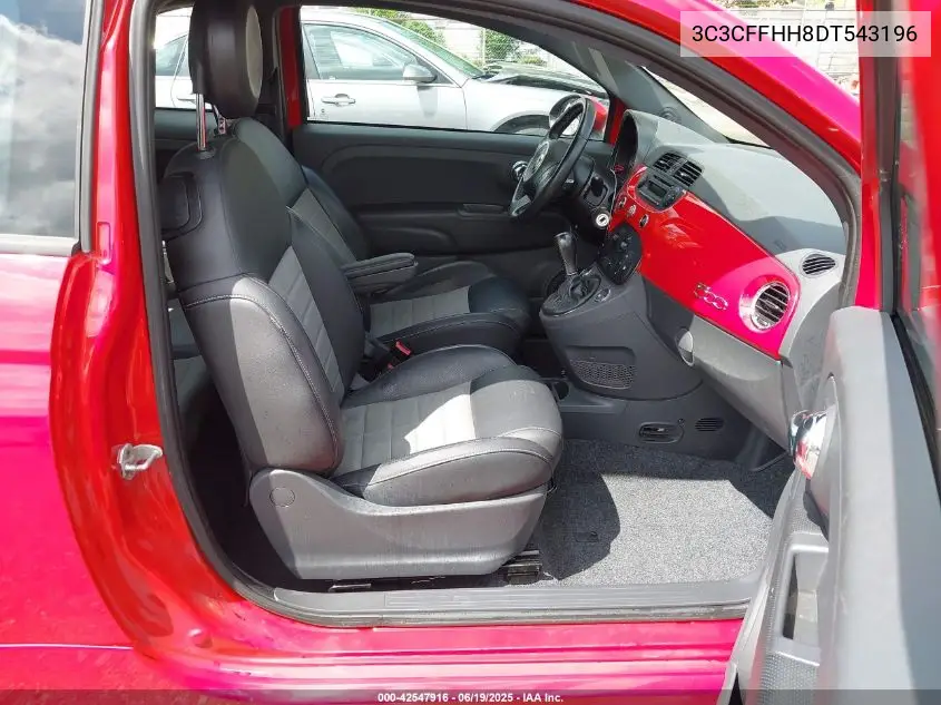 2013 Fiat 500 Turbo VIN: 3C3CFFHH8DT543196 Lot: 42547916