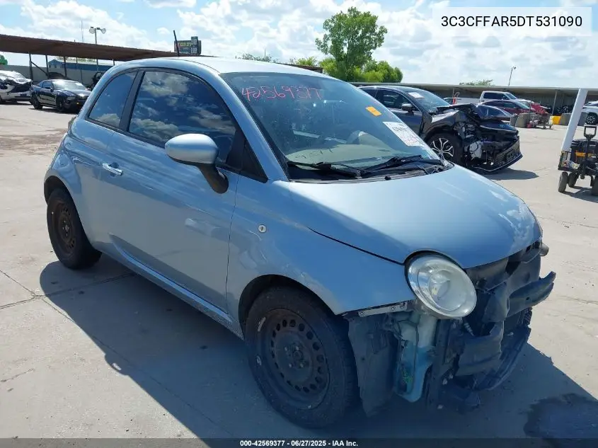 2013 Fiat 500 Pop VIN: 3C3CFFAR5DT531090 Lot: 42569377