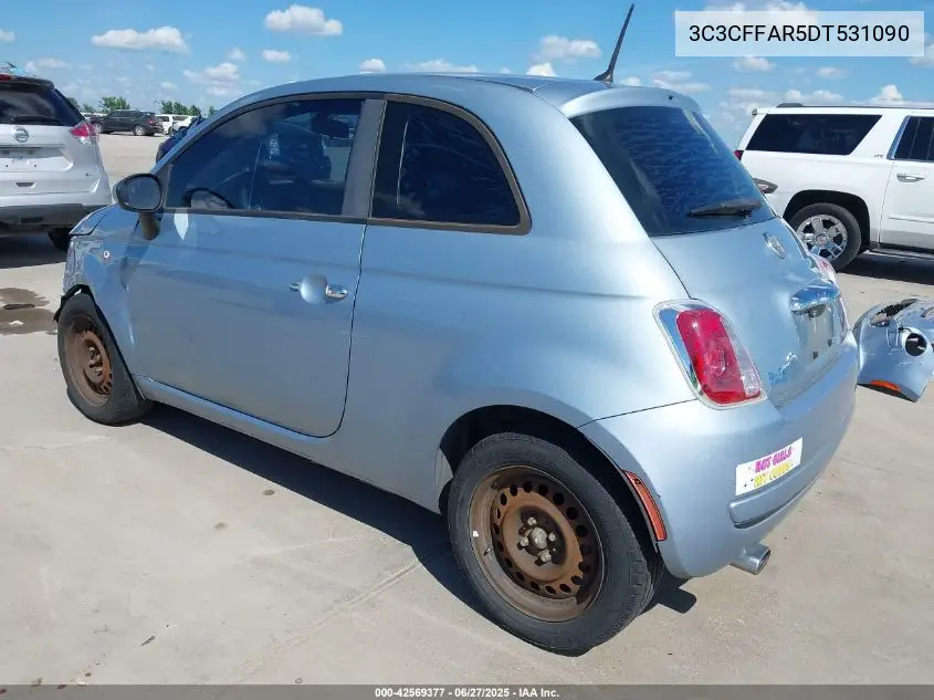 2013 Fiat 500 Pop VIN: 3C3CFFAR5DT531090 Lot: 42569377