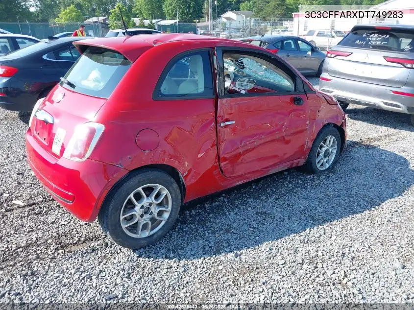 2013 Fiat 500 Pop VIN: 3C3CFFARXDT749283 Lot: 42576443