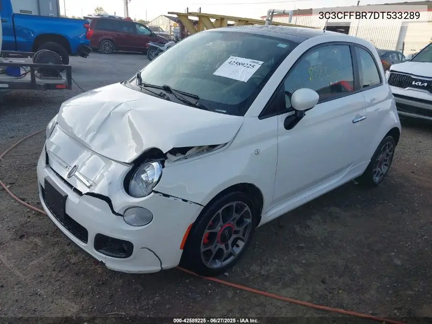 2013 Fiat 500 Sport VIN: 3C3CFFBR7DT533289 Lot: 42589225
