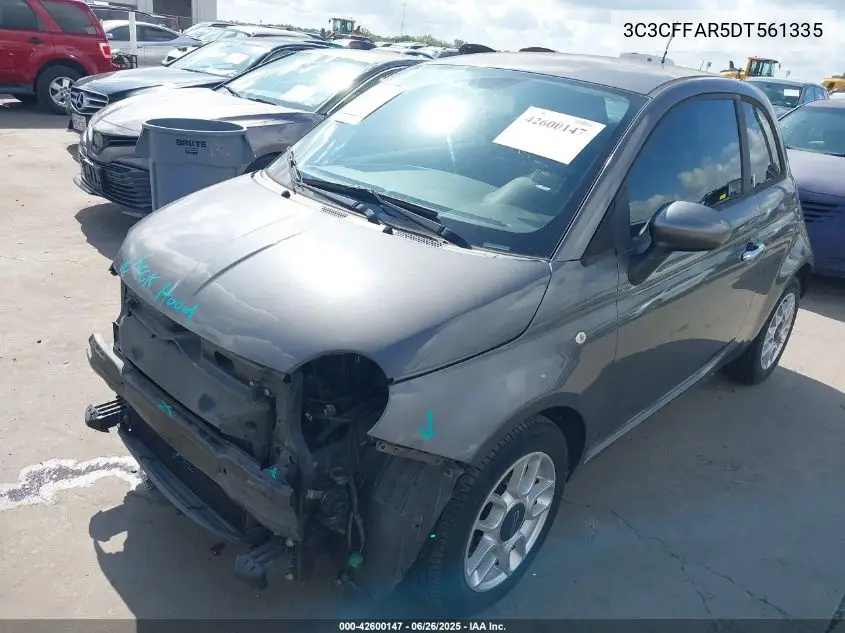 2013 Fiat 500 Pop VIN: 3C3CFFAR5DT561335 Lot: 42600147