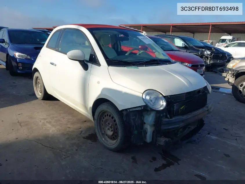 2013 Fiat 500C Pop VIN: 3C3CFFDR8DT693498 Lot: 42601614