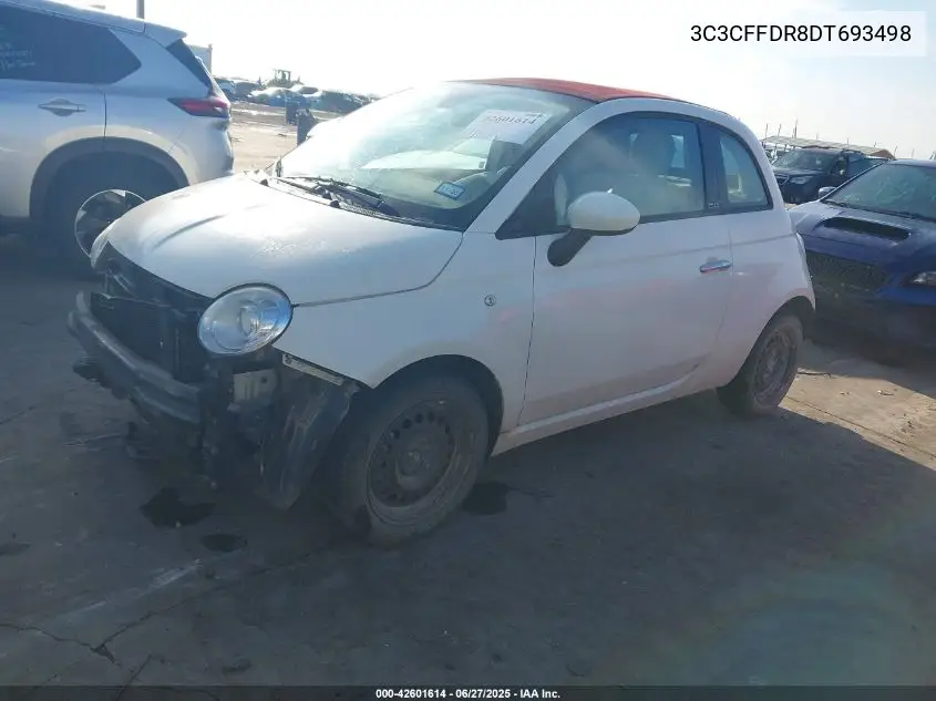 2013 Fiat 500C Pop VIN: 3C3CFFDR8DT693498 Lot: 42601614