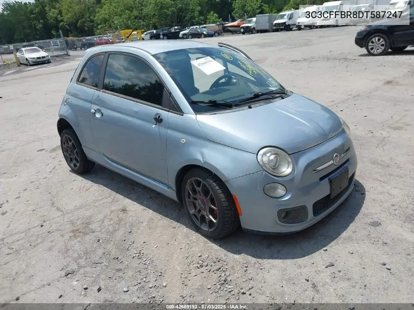 2013 Fiat 500 Sport VIN: 3C3CFFBR8DT587247 Lot: 42669193