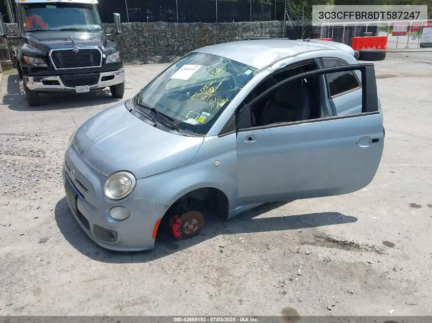 2013 Fiat 500 Sport VIN: 3C3CFFBR8DT587247 Lot: 42669193