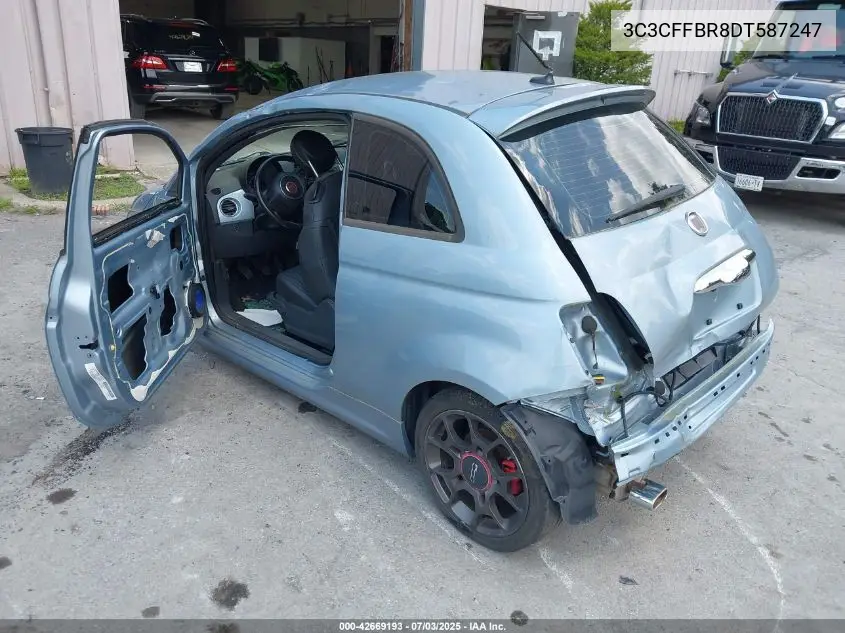 2013 Fiat 500 Sport VIN: 3C3CFFBR8DT587247 Lot: 42669193