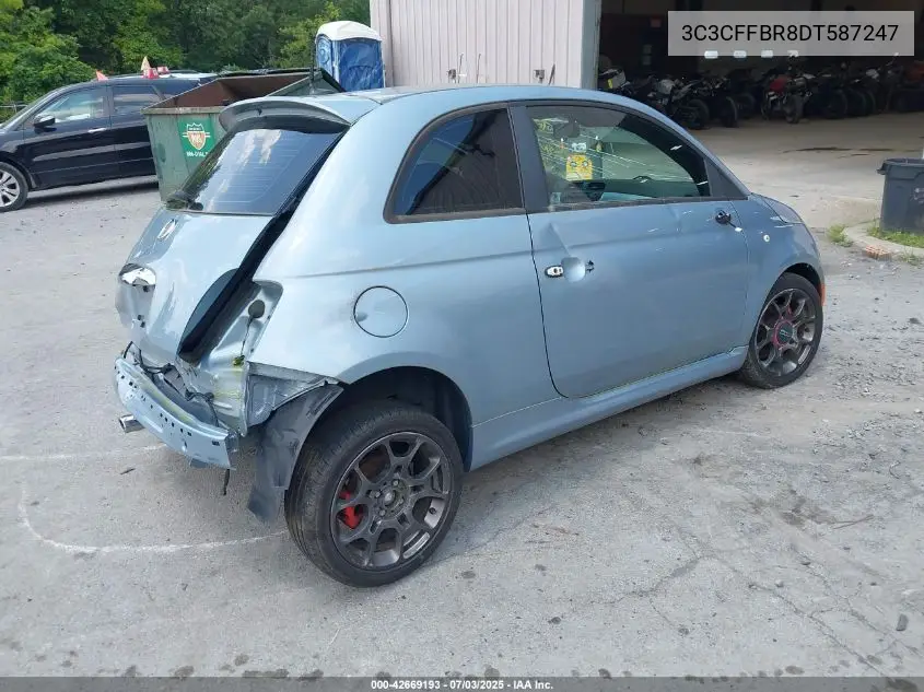 2013 Fiat 500 Sport VIN: 3C3CFFBR8DT587247 Lot: 42669193