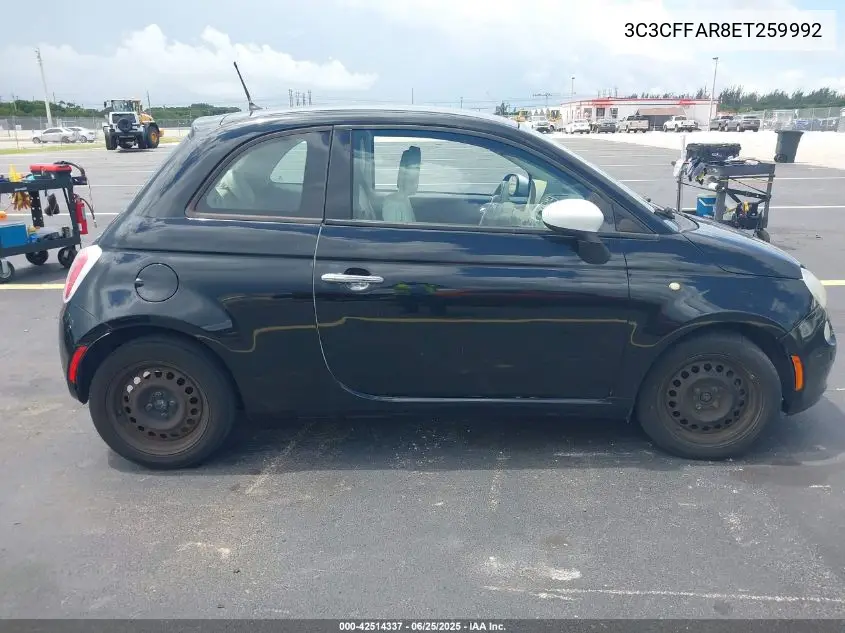 2014 Fiat 500 Pop VIN: 3C3CFFAR8ET259992 Lot: 42514337