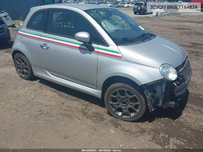 2014 Fiat 500 Sport VIN: 3C3CFFBR0ET164874 Lot: 42553281