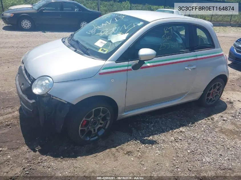 2014 Fiat 500 Sport VIN: 3C3CFFBR0ET164874 Lot: 42553281