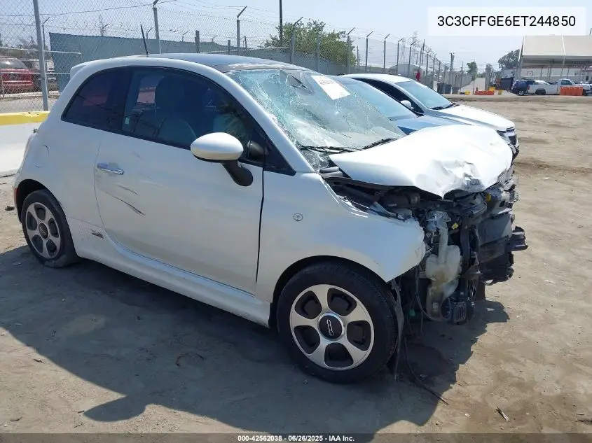 2014 Fiat 500E Battery Electric VIN: 3C3CFFGE6ET244850 Lot: 42562038