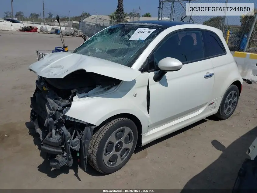 2014 Fiat 500E Battery Electric VIN: 3C3CFFGE6ET244850 Lot: 42562038