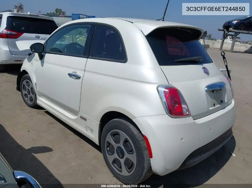 2014 Fiat 500E Battery Electric VIN: 3C3CFFGE6ET244850 Lot: 42562038