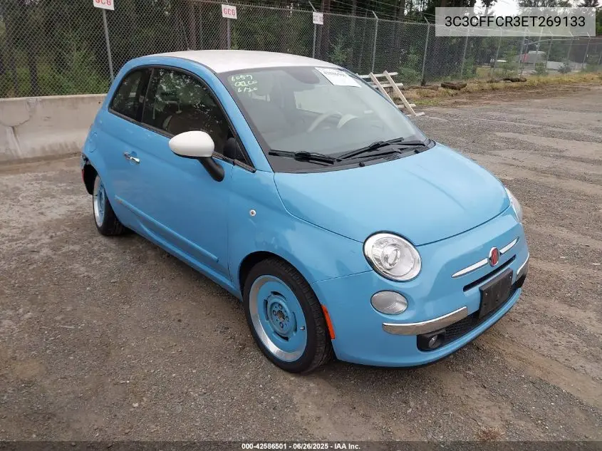 2014 Fiat 500 Lounge VIN: 3C3CFFCR3ET269133 Lot: 42586501