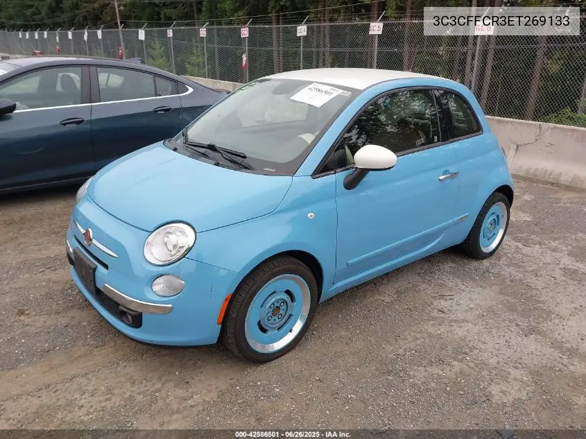 2014 Fiat 500 Lounge VIN: 3C3CFFCR3ET269133 Lot: 42586501