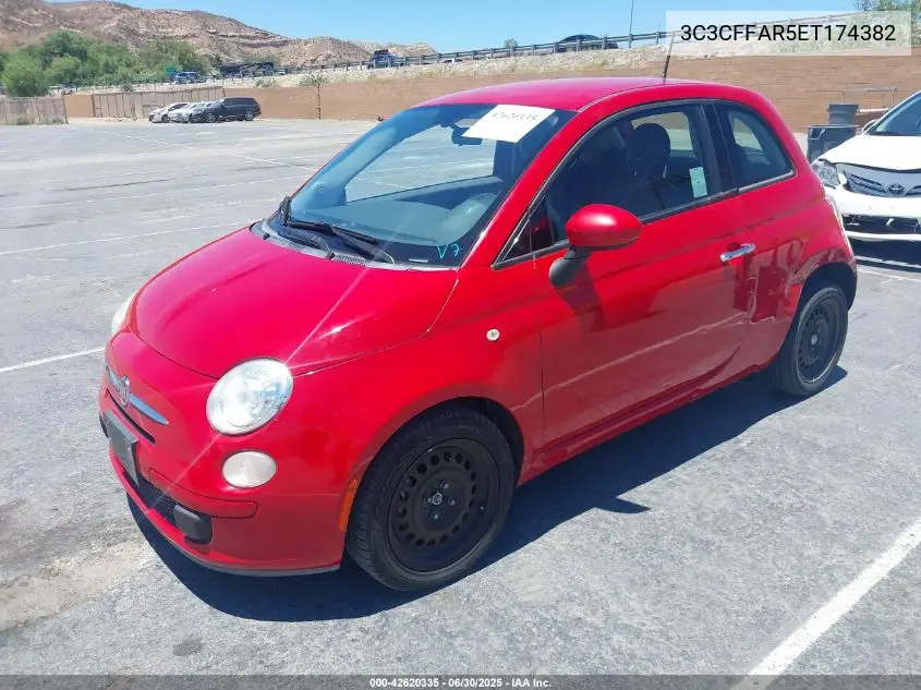 2014 Fiat 500 Pop VIN: 3C3CFFAR5ET174382 Lot: 42620335