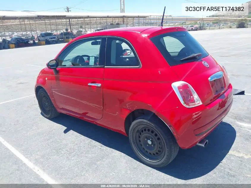 2014 Fiat 500 Pop VIN: 3C3CFFAR5ET174382 Lot: 42620335