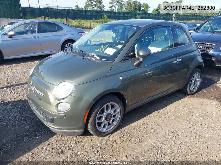 2014 Fiat 500 Pop VIN: 3C3CFFAR4ET252800 Lot: 42623112