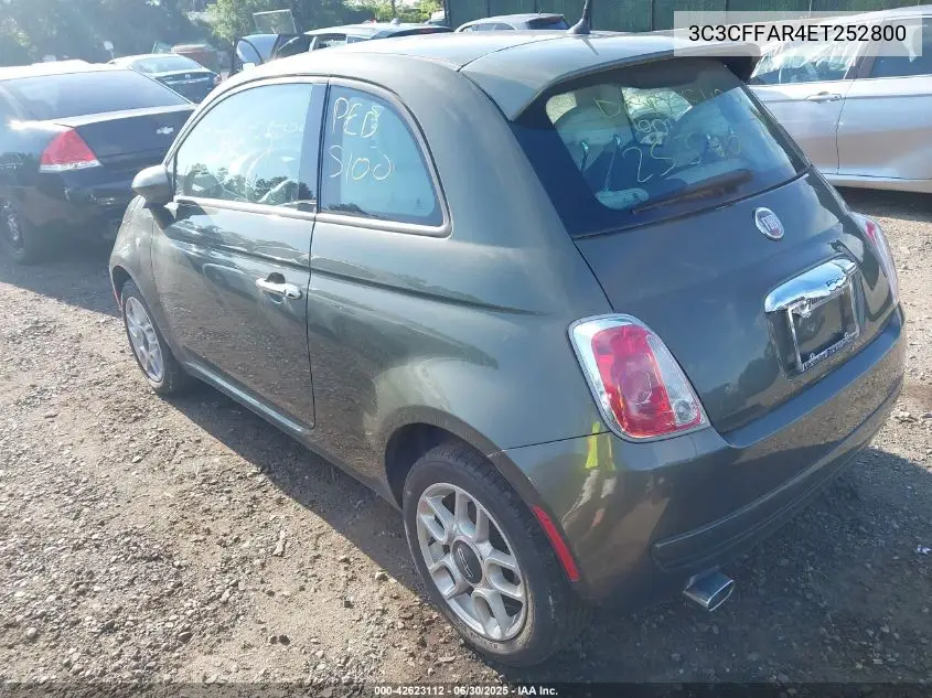 2014 Fiat 500 Pop VIN: 3C3CFFAR4ET252800 Lot: 42623112