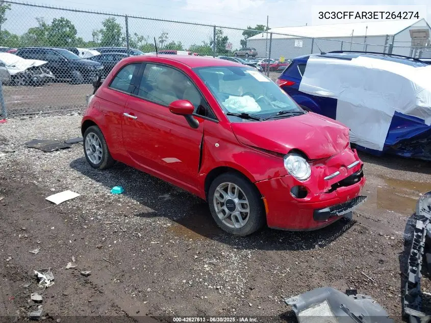 2014 Fiat 500 Pop VIN: 3C3CFFAR3ET264274 Lot: 42627613