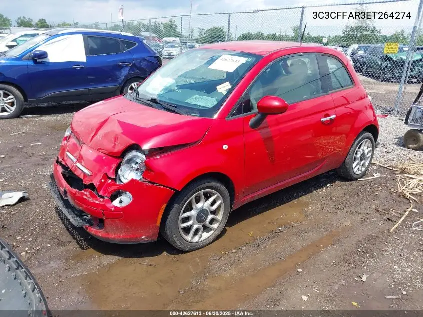 2014 Fiat 500 Pop VIN: 3C3CFFAR3ET264274 Lot: 42627613