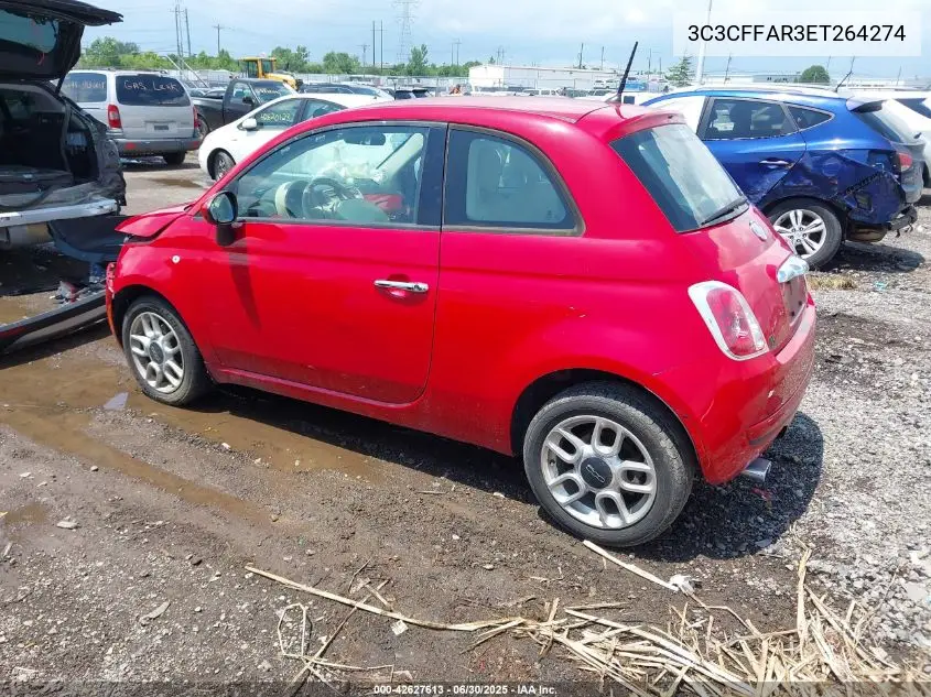 2014 Fiat 500 Pop VIN: 3C3CFFAR3ET264274 Lot: 42627613