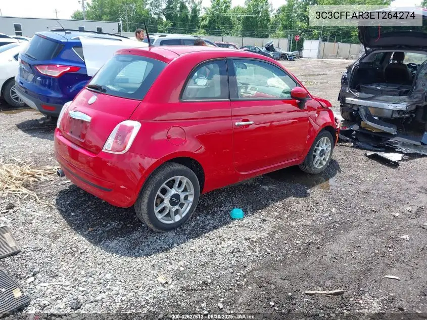 2014 Fiat 500 Pop VIN: 3C3CFFAR3ET264274 Lot: 42627613
