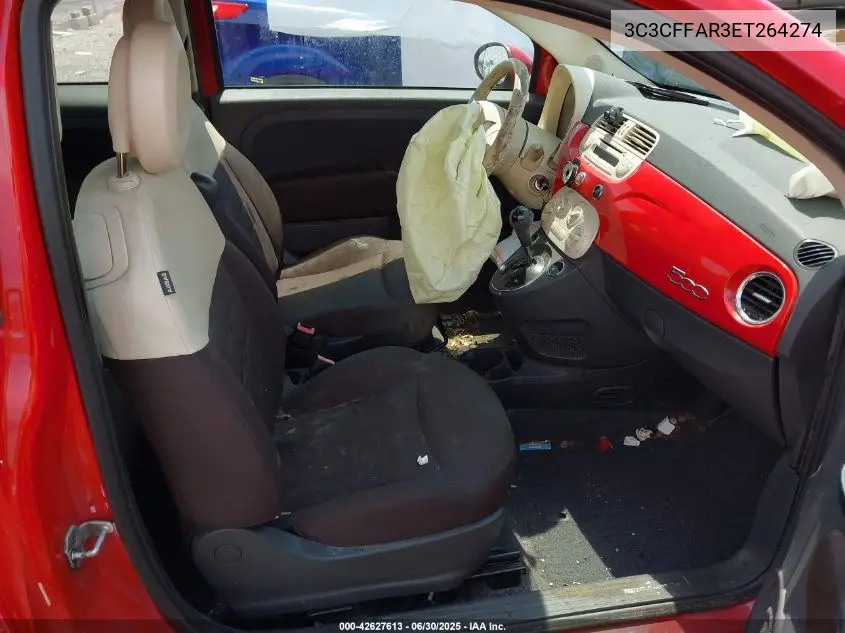2014 Fiat 500 Pop VIN: 3C3CFFAR3ET264274 Lot: 42627613
