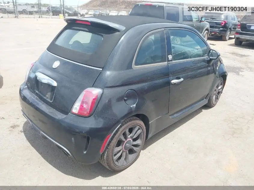 2014 Fiat 500C Gq Edition VIN: 3C3CFFJH0ET190304 Lot: 42655138