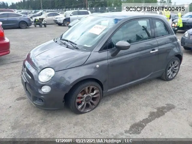 2015 Fiat 500 Sport VIN: 3C3CFFBR6FT500495 Lot: 12320081