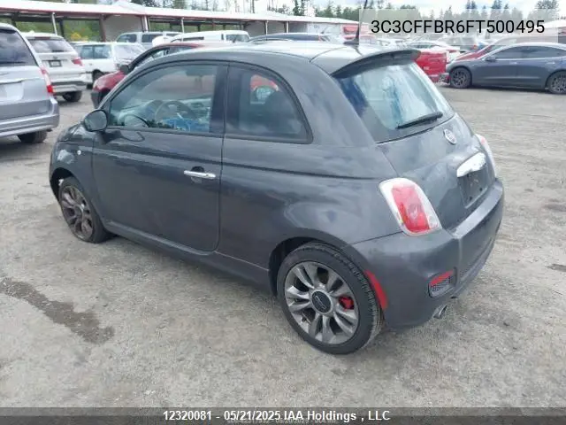 2015 Fiat 500 Sport VIN: 3C3CFFBR6FT500495 Lot: 12320081