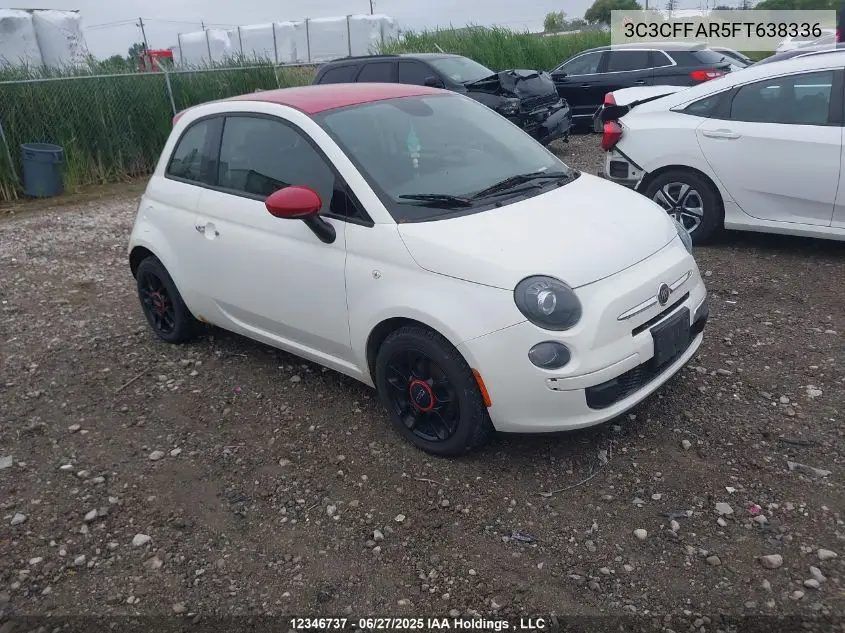2015 Fiat 500 Pop VIN: 3C3CFFAR5FT638336 Lot: 12346737
