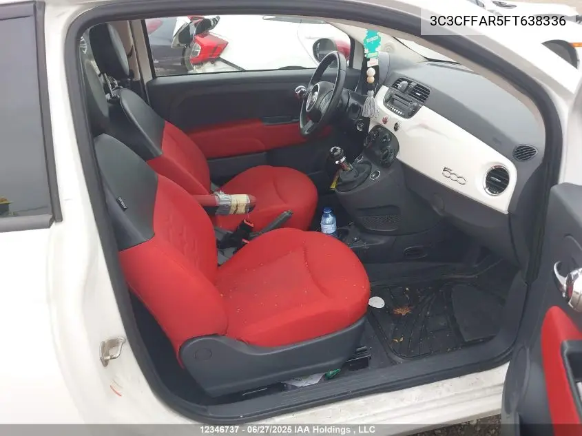 2015 Fiat 500 Pop VIN: 3C3CFFAR5FT638336 Lot: 12346737