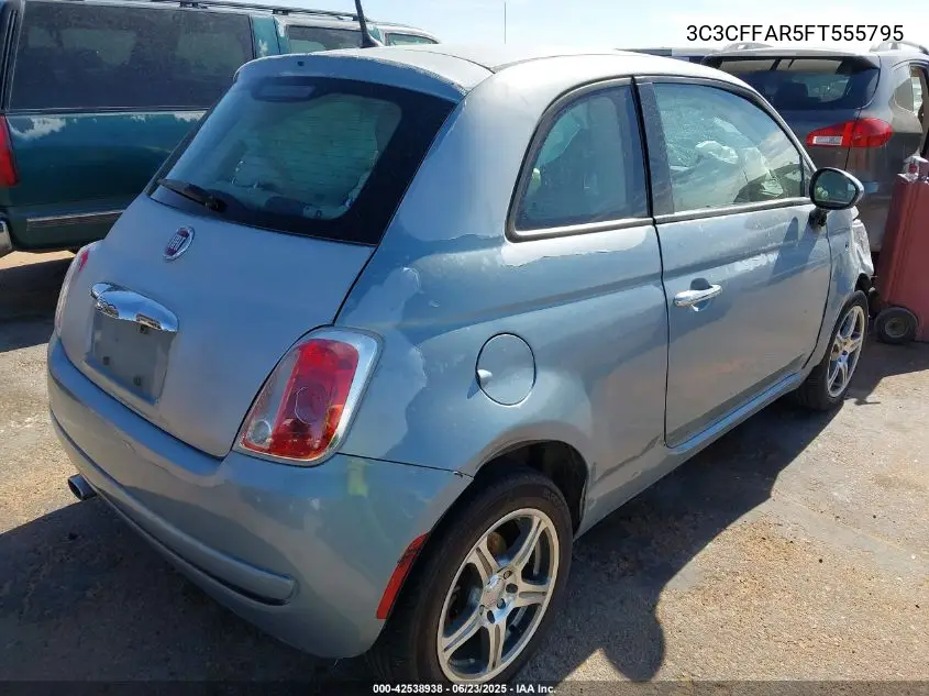 2015 Fiat 500 Pop VIN: 3C3CFFAR5FT555795 Lot: 42538938