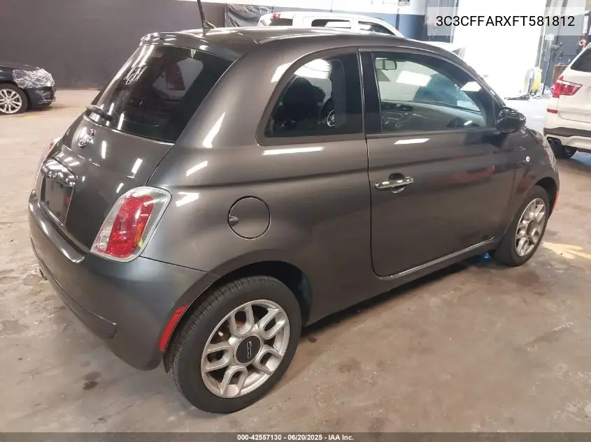 2015 Fiat 500 Pop VIN: 3C3CFFARXFT581812 Lot: 42557130