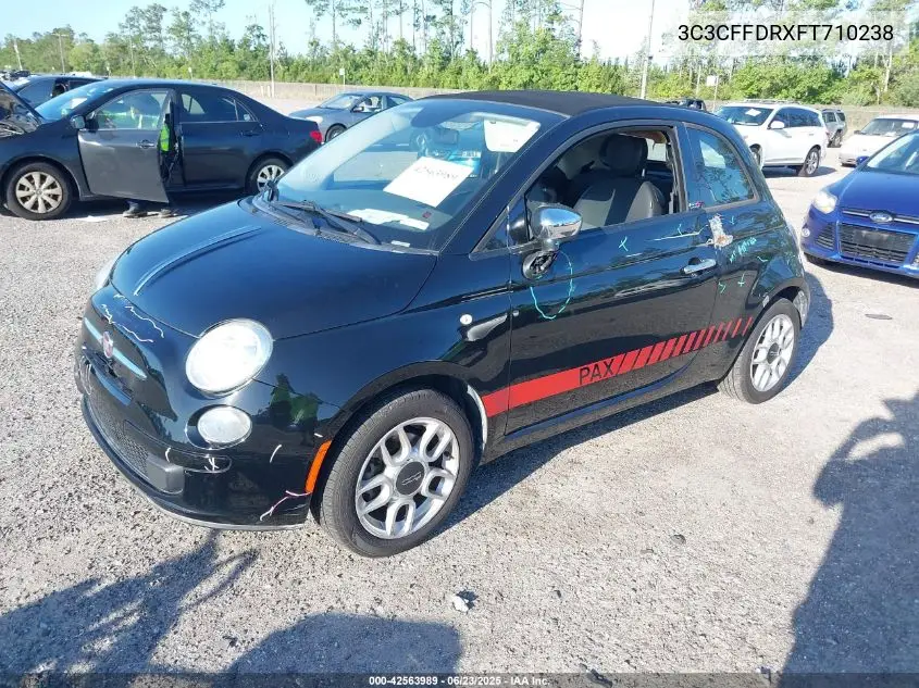 2015 Fiat 500C Pop VIN: 3C3CFFDRXFT710238 Lot: 42563989