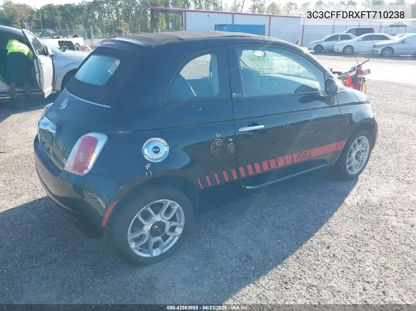 2015 Fiat 500C Pop VIN: 3C3CFFDRXFT710238 Lot: 42563989