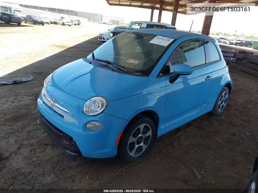 2015 Fiat 500E Battery Electric VIN: 3C3CFFGE6FT503161 Lot: 42583326