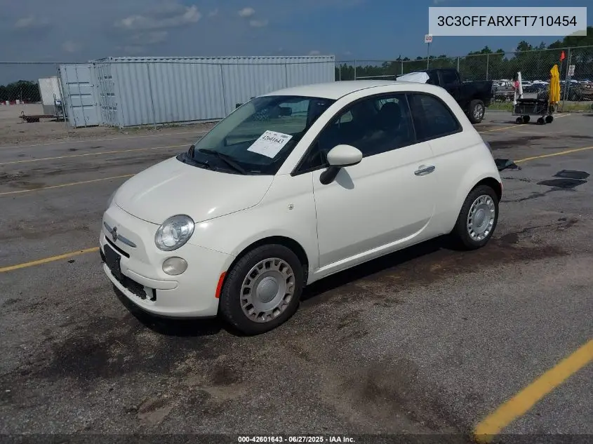 2015 Fiat 500 Pop VIN: 3C3CFFARXFT710454 Lot: 42601643