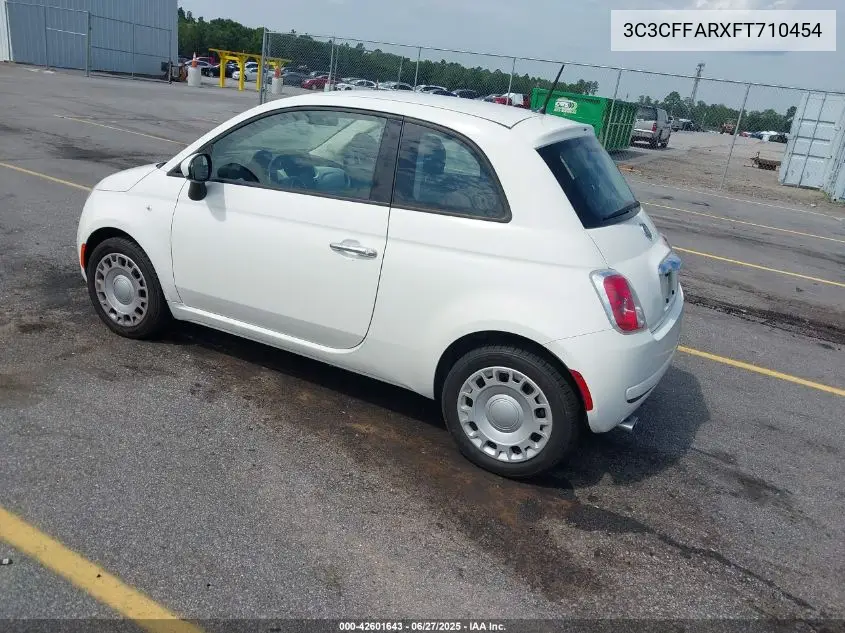 2015 Fiat 500 Pop VIN: 3C3CFFARXFT710454 Lot: 42601643