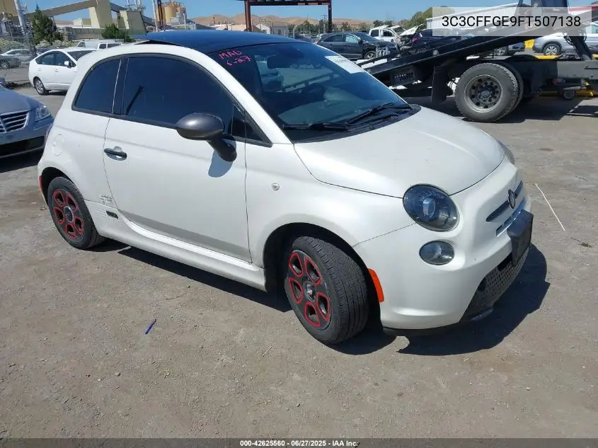2015 Fiat 500E Battery Electric VIN: 3C3CFFGE9FT507138 Lot: 42625560