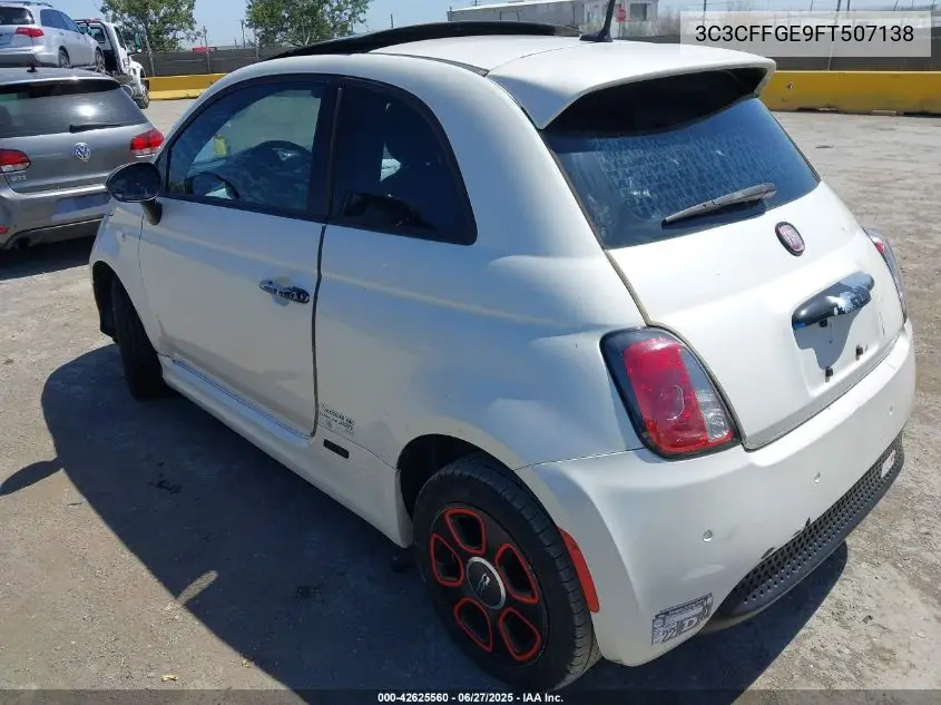 2015 Fiat 500E Battery Electric VIN: 3C3CFFGE9FT507138 Lot: 42625560