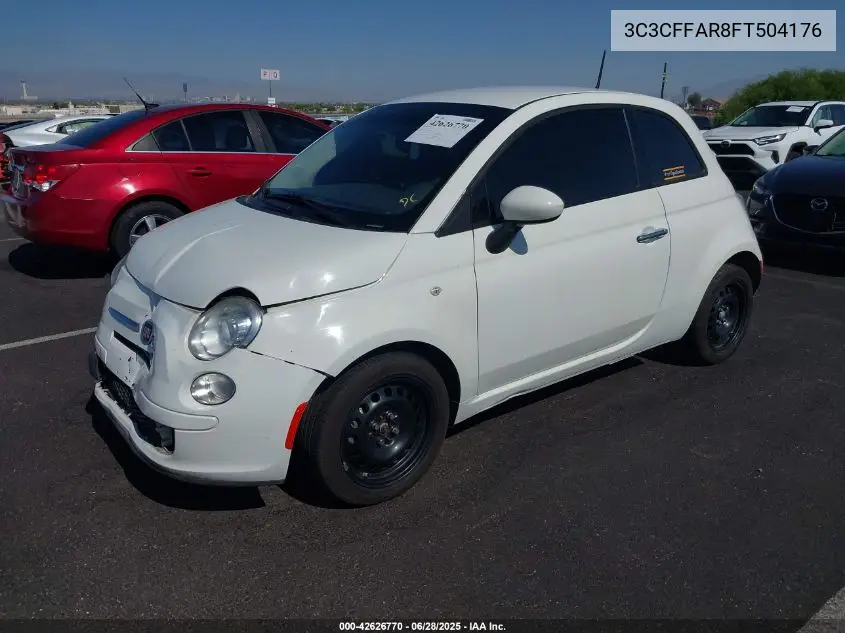 2015 Fiat 500 Pop VIN: 3C3CFFAR8FT504176 Lot: 42626770