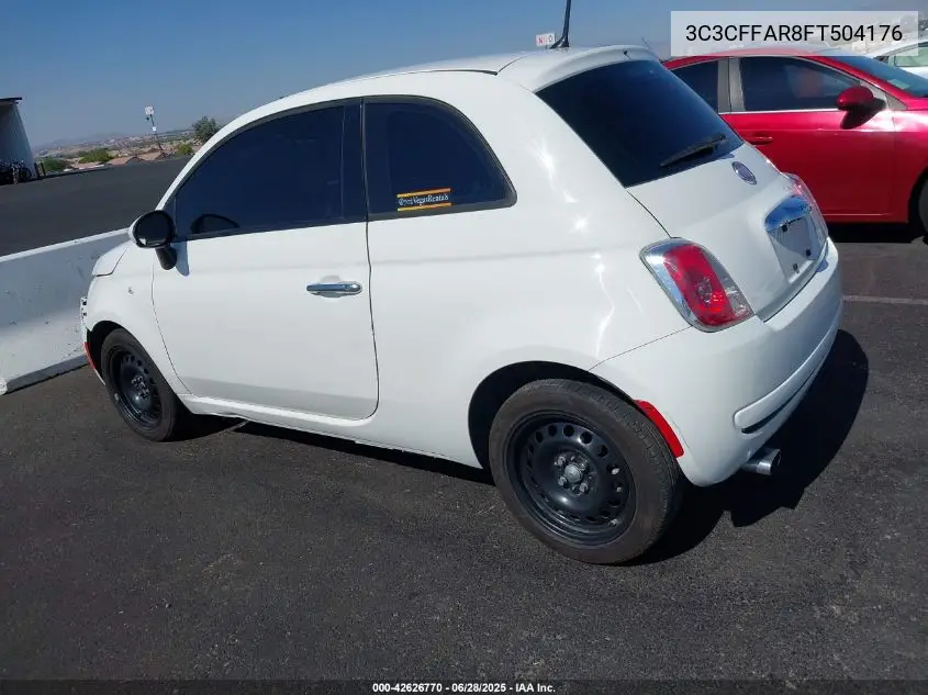 2015 Fiat 500 Pop VIN: 3C3CFFAR8FT504176 Lot: 42626770