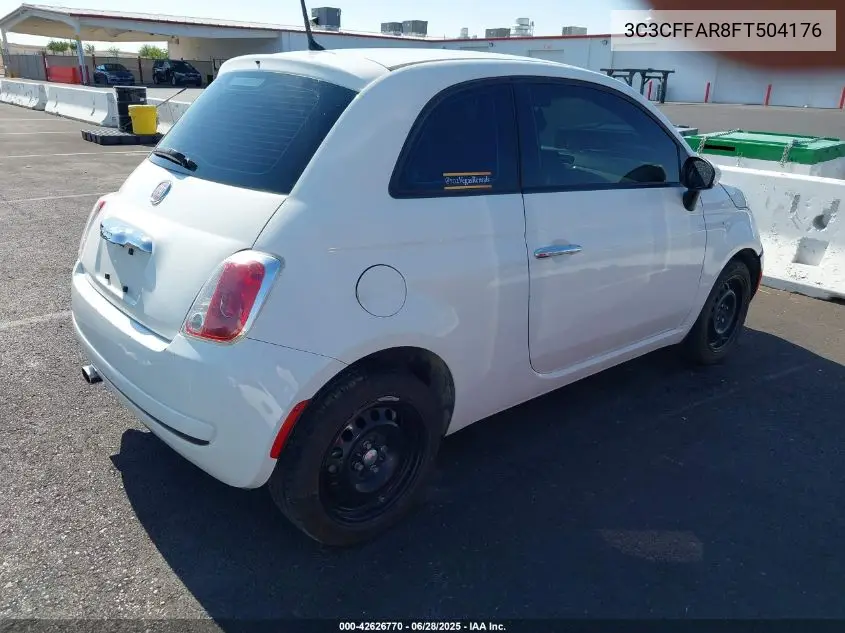 2015 Fiat 500 Pop VIN: 3C3CFFAR8FT504176 Lot: 42626770