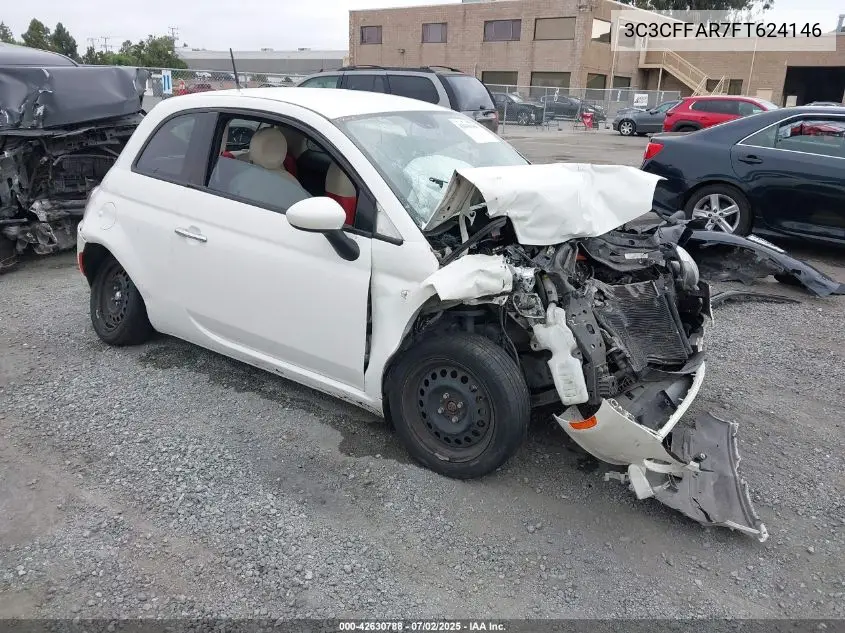 2015 Fiat 500 Pop VIN: 3C3CFFAR7FT624146 Lot: 42630788
