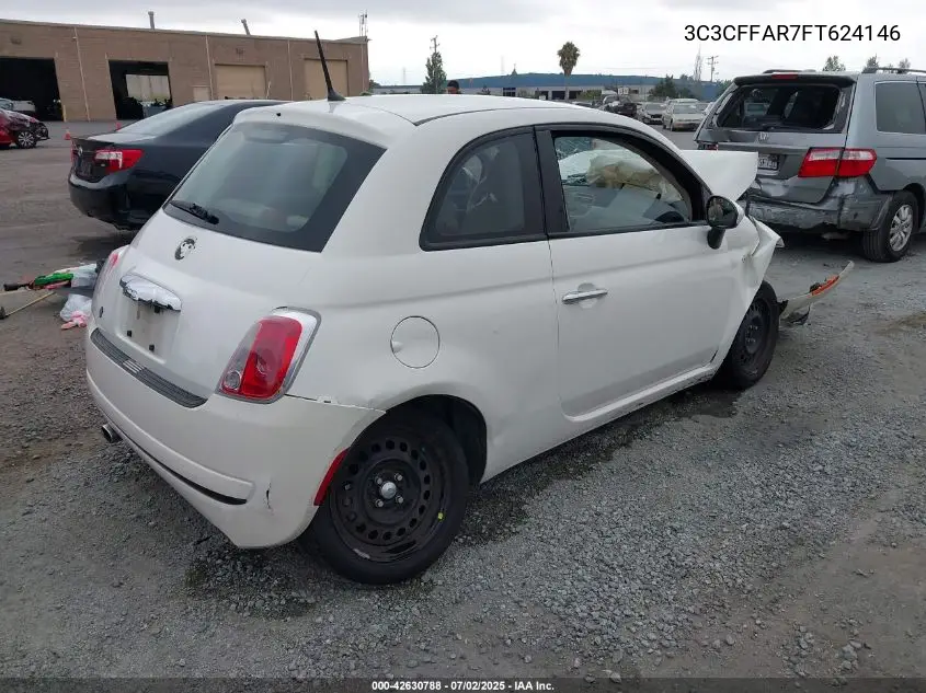 2015 Fiat 500 Pop VIN: 3C3CFFAR7FT624146 Lot: 42630788