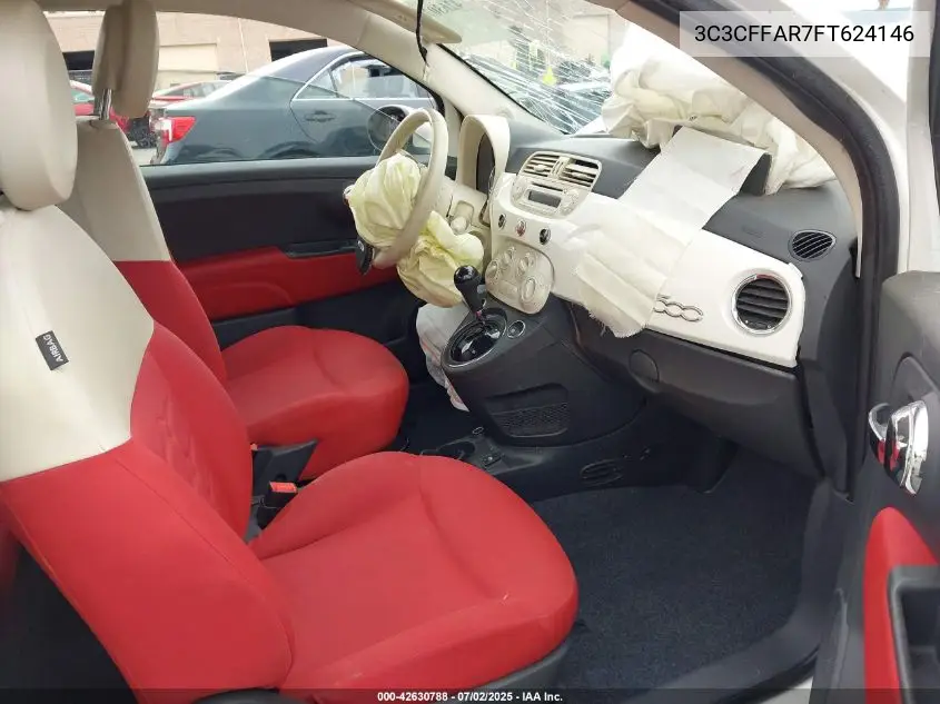 2015 Fiat 500 Pop VIN: 3C3CFFAR7FT624146 Lot: 42630788