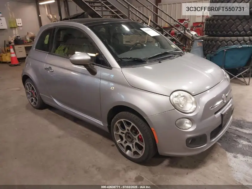 2015 Fiat 500 Sport VIN: 3C3CFFBR0FT550731 Lot: 42638771